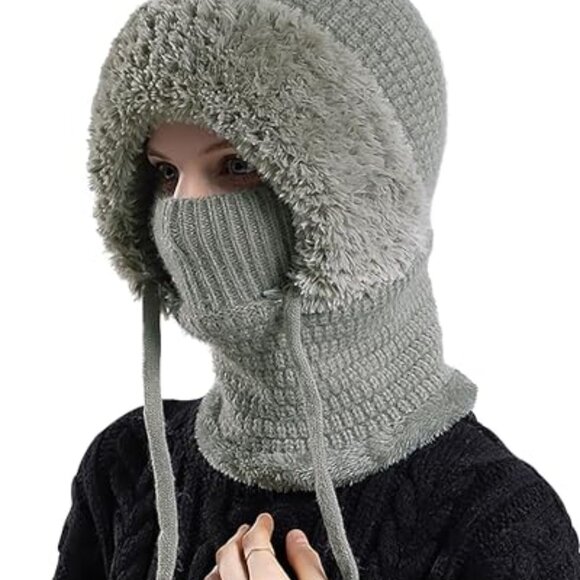 Thermal Windproof Balaclava Ski Mask Fleece Lined Winter Sports Essential - Picture 2 of 8